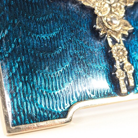 Terragraphics Green enamel strut photo frame, Vintage pet memorial frame - Picture 4 of 13